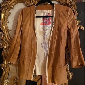 Roberto Cavalli leather blazer